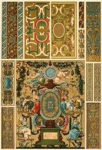 French Renaissance wall painting, polychrome painted sculpture, weaving and book covers
