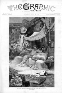 French Actress Sarah Bernhardt in Her Paris Studio by Unbekannt