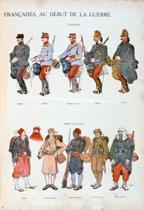 French Army Uniforms, World War One, 1914 by Unbekannt
