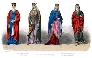 French Costume: Capetian, Carlovingian by Unbekannt