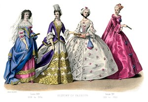French costume: Louis XIV, Louis XV