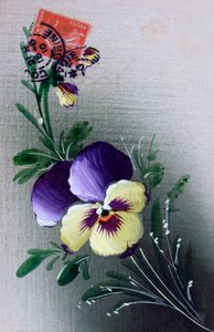French Flower Postcard