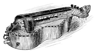 French Hurdy-Gurdy or Vielle, c1750