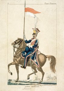 French lancer of the Imperial Guard, Napoleonic Wars, c1815