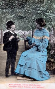French romantic postcard