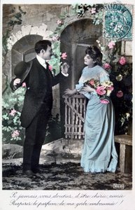 French romantic postcard