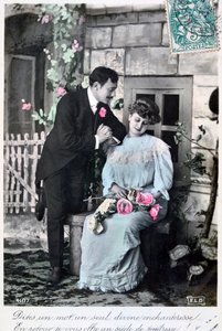 French romantic postcard, c1900