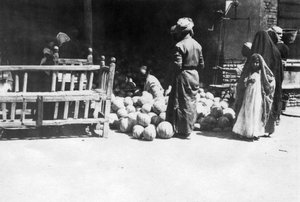 Fruit stall, Baghdad, Mesopotamia, WWI
