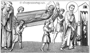 Funeral in St Césaire, 9th century, 1849 by Unbekannt