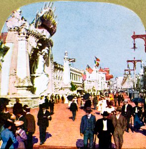 General View of the Pike at the World Fair, St Louis, Missouri, USA