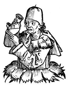 Gentile da Foligno, 14th Century Italian Physician, Examining a Sample of Urine by Unbekannt