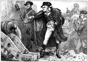 George Washington at the siege of Yorktown, Virginia by Unbekannt