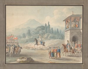Georgian cavalry review by Unbekannt