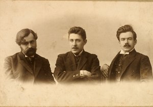 Georgy Chulkov, Vasili Milioti and Genrich Tasteven, Russian Writers, 1900s by Unbekannt
