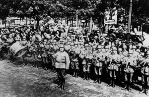 German Military Band at the Parade on the Place de l