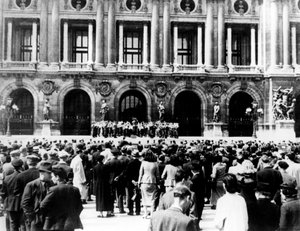 German Military Band Giving a Concert, Occupied Paris, 1940-1944 by Unbekannt