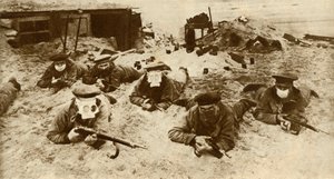 German Naval Troops Wearing Respirators, First World War, 1915