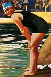 German swimmer Hilde Schrader, 1928 by Unbekannt
