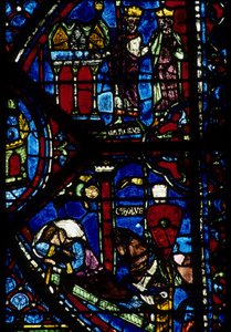 Gothic architecture: Charlemagne receives 3 hunts and Vision of Constantine I, Byzantine emperor (detail) by Unbekannt