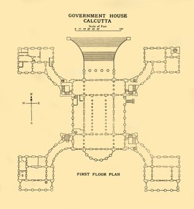 Government House Calcutta - First Floor Plan, 1925 by Unbekannt