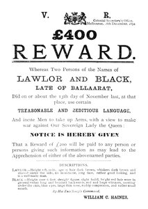 Government Notice - For Lawlor and Black, c1854