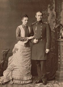 Grand Duchess Anastasia Mikhailovna of Russia and Grand Duke Frederick Francis III, 1878 by Unbekannt