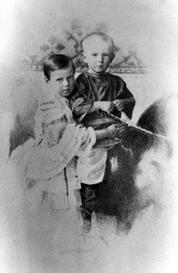 Grand Duchess Maria Alexandrovna and Grand Duke Sergei Alexandrovich of Russia, c1860-c1862 by Unbekannt