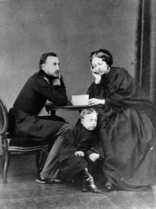 Grand Duke Nicholas Nikolaevich the Elder of Russia with His Wife and Son