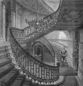 Grand staircase in Carlton House, Westminster, London