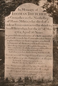 Gravestone of Thomas Thetcher, Winchester Cathedral, Hampshire