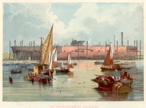 Great Eastern on the Stocks at Millwall on the Thames, 1857