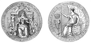 Great Seal of Queen Ann, after the union of England and Scotland
