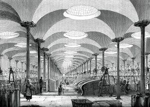 Great hall in Messrs Marshalls flax mill, Leeds