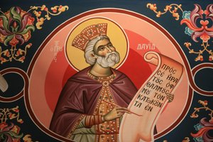 Greek orthodox icon depicting King David, Thessaloniki, Greece