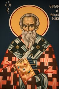 Greek Orthodox Icon Depicting Saint Theonasos of Thessaloniki, Thessaloniki, Greece