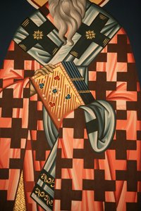 Greek Orthodox Icon Detail, Thessaloniki, Greece by Unbekannt