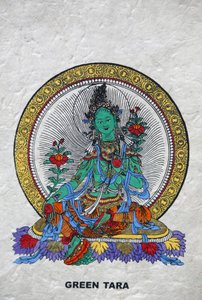 Green Tara, Buddhist symbol of prosperity, Kopan monastery, Bhaktapur, Nepal