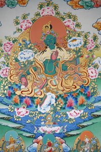 Green Tara, symbol of prosperity, Kopan monastery, Kathmandu, Nepal