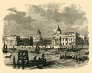 Greenwich Hospital, from the River by Unbekannt