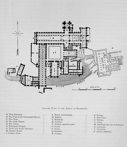 Ground Plan of Abbey of Fountains, Fountains Abbey