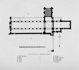 Ground Plan of Jedburgh Abbey by Unbekannt