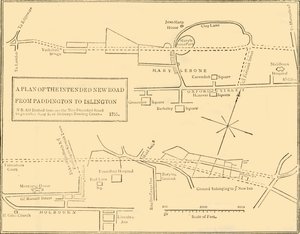 Ground Plan of New Road from Islington to Edgware Road, 1755 by Unbekannt