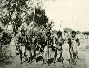 Group of Aboriginal Men, Queensland, Australia