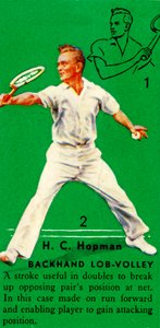 H. C. Hopman - Backhand Lob-Volley, c1935 by Unbekannt