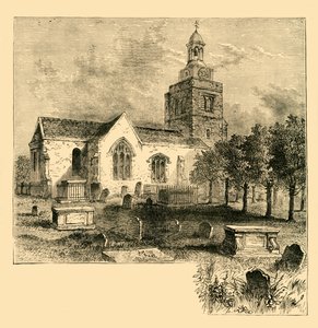 Hammersmith Parish Church, in 1820, c1878