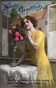 Hearty Greetings, Birthday Card, c1918 by Unbekannt
