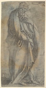 Heavily Draped Male Figure by Unbekannt