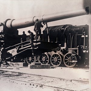 Heavy Artillery on a Train by Unbekannt