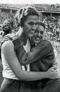 Helen Stephens and Alice Arden, American Athletes, Berlin Olympics by Unbekannt