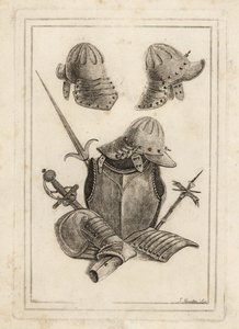 Helmet from a Suit of Armour of the Time of King Charles I, Breastplate, Tassets and Pouldron, Ancient Pertuisan, Sword with Silver Hilt and Hammer of Arms from the Tower of London